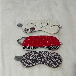 Victoria's Secret Sleep Mask Trio - Cream, Red, Gray